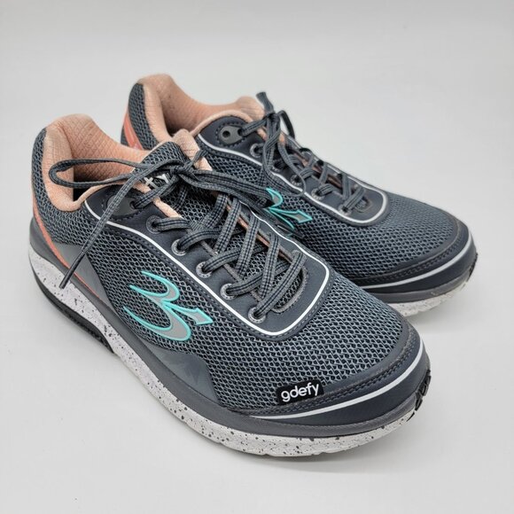 GDEFY Ion Women's Athletic Shoes Gravity Defyer Gray Teal Size 10 Sneakers - Picture 1 of 9